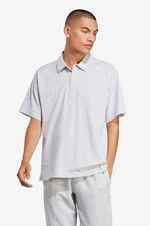 Bavlnené polo tričko adidas Originals Premium Essentials Polo Shirt IC5120-grey, šedá farba, jednofarebný