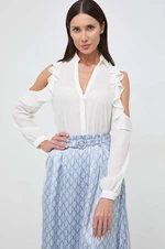 Košile Marciano Guess ARIA dámská, béžová barva, regular, s klasickým límcem, 4RGH14 9998Z