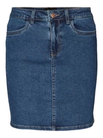 Vero Moda Dámská sukně VMLUNA 10279491 Medium Blue Denim XS