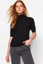 Trendyol Black Premium Thread / Special Thread Basic Knitwear Blouse with Soft Touch