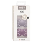 BIBS Anatomické silikónové cumlíky Infinity, veľkosť 1, Fossil Grey / Mauve 2 ks