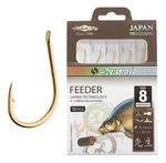 Mikado navázáné Háčky SENSUAL FEEDER vel. 6 G zlatý 0.14mm 50cm 10ks