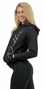 Nebbia Classic Zip-Up Hoodie INTENSE Signature Black/Gold XS Bluza do fitness