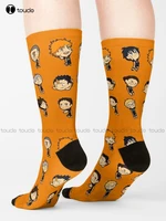 Chibi Karasuno Team Socks Ankle Socks For Women Personalized Custom 360° Digital Print Gift Harajuku Street Skateboard Socks