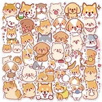 50 pcs/set Kawaii Fluffy Dog PVC Waterproof Stickers Cute Scrapbooking Diy Journaling Diary Stationery Sticker Gift Decor