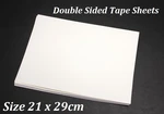 Size A4 21*29cm White Double Sided Tape Sheets For DIY Handmade Craft Card Making 10/20/50/100 - You Choose Quantity