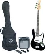 SX SB1 Bass Guitar Kit Negro Bajo de 4 cuerdas