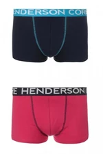Henderson Java 36611 2ks Pánské boxerky XXL růžovo-tmavě modrá