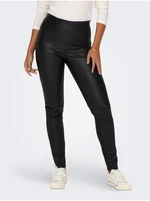 Black Leatherette Leggings JDY Soya - Women