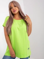 Light green asymmetrical oversized blouse