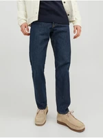 Dark blue men straight fit jeans Jack & Jones Chris - Men