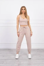 Set top+trousers beige