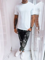 Men's monochrome T-shirt white Dstreet