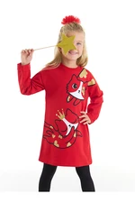 Denokids Glittery Cat Girl Red Dress