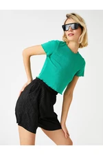 Koton Frilled Short Sleeve T-Shirt