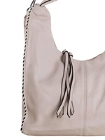 Light beige eco-leather shoulder bag