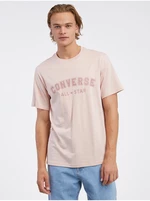 Světle růžové unisex tričko Converse Go-To All Star - Pánské