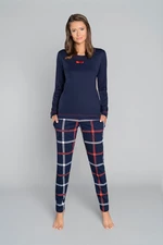 Izera ́s pyjamas, long sleeves, long pants - navy blue/print