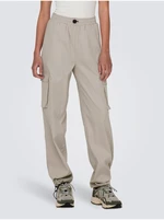 Light gray women's trousers with pockets ONLY Cashi - Ladies