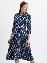 Orsay Czarno-niebieska wzorzysta sukienka damska - Kobiety