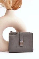 Women's wallet made of eco-leather gray Lazara