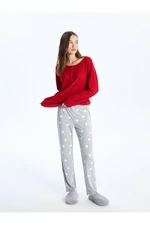LC Waikiki Patterned Women's Pajama Bottoms with Elastic Waist