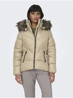 Beige women's quilted jacket ONLY Fever - Women