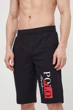 Pyžamové šortky Polo Ralph Lauren pánské, černá barva, s potiskem, 714932513