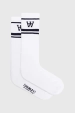 Ponožky Wood Wood Con 2-pack 2-pak pánske, biela farba, 10009201.9517