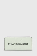 Peněženka Calvin Klein Jeans zelená barva, K60K607634