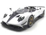 Pagani Zonda HP Barchetta White with Carbon Accents 1/18 Diecast Model Car by LCD Models