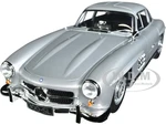 1954 Mercedes-Benz 300 SL Gullwing Silver 1/18 Diecast Model Car by Minichamps