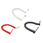 6FT 4-core Coiled Wire Phone Handset Cable Telephone Connection Line RJ9 1.85m