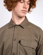 Knowledge Cotton Outdoor Twill Overshirt With Contrast Fabric 1068 Burned Olive XL