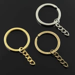 10pcs Key Ring Chain 3 Colors Gold Bronze Silver Color 30mm Round Split Metal Key Chain DIY Keychain Keyrings Wholesale