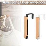 Foldable Over The Door Hook, Metal & Wood Over Door Hanger For Towels Clothes Coats Caps, Easy Install For Laundry Room Bat P1B6