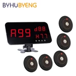 BYHUBYENG Restaurant Table Equipment Cafe Transmiter Bipeur Sistema Chamada Queue Vibrador Restoran Wireless Call