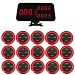 Restaurant Wireless Waiter Calling System 1 Host Display Receiver 15 Table Bells Button