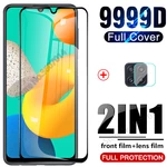 2IN1 Full Cover Tempered Glass FOR Sansung Galaxi Samsung Galaxy M32 M 32 6.4" HD Protective Phone Screen Protector Camera Film