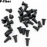 100pcs 6mm Silicone dust plug rubber dust cap T-type protective cover black