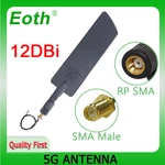 EOTH 1pcs 5g antenna 12dbi sma female wlan wifi 5ghz antene IPX ipex 1 SMA male pigtail Extension Cable pbx iot module antena