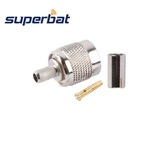 Superbat RP-TNC Crimp Male(Female Pin) RF Coaxial Connector for RG58 RG400 LMR195 Cable