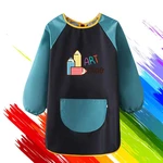 Cute Cartoon Long Sleeved Children's Bib Kids Boys Girls Art Craft Painting Apron Baby Feeding Smock For Student