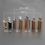 YUXI 1PCS Micro USB to Converter Adapter For iPhone X 8 7 6 Plus Type C/IOS to Micro USB Adapter For Samsung S8 Xiaomi
