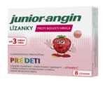 Junior-angin lízanky pre deti s jahodovou príchuťou 8 ks