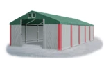 Garážový stan 4x8x2,5m střecha PVC 560g/m2 boky PVC 500g/m2 konstrukce ZIMA Šedá Zelená Červené,Garážový stan 4x8x2,5m střecha PVC 560g/m2 boky PVC 50