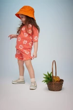 DEFACTO Dívčí květinové tričko s krátkým rukávem a kraťasy, balení 2 kusy