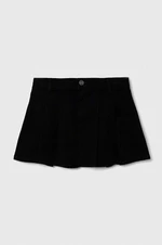 Dětská riflová sukně United Colors of Benetton černá barva, mini, áčková