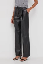 Nohavice Calvin Klein dámske,čierna farba,široké,vysoký pás,K20K206313