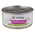 ALL ANIMALS Kočkopes konzerva steak z hovädzieho jazyka 100 g